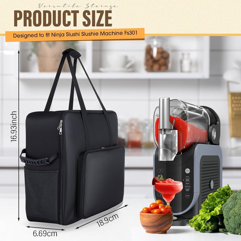 SilTriangle Christmas Carrying Bag Compatible with Ninja Slushi Slushie Machine Fs301 Portable Outdoor Frozen Drink Maker Travel Bag with Front-opening Design Carrier Case - Image 2